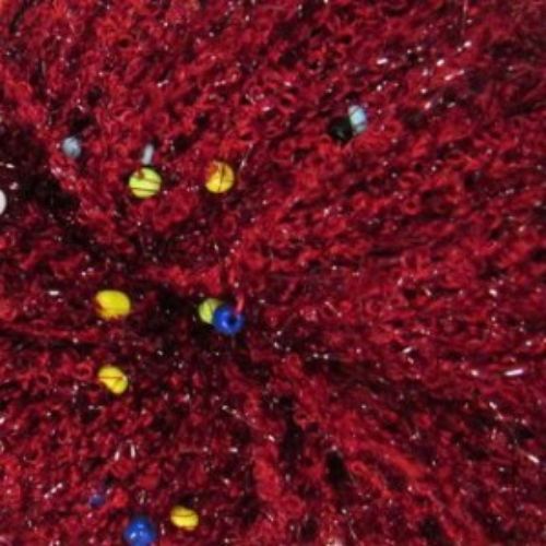 Harlow -  beaded yarn deep red