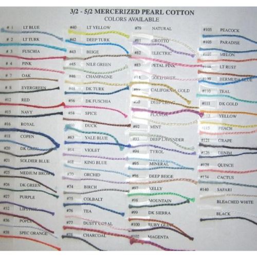 A Pearl Cotton - Color Card Copy & General Info