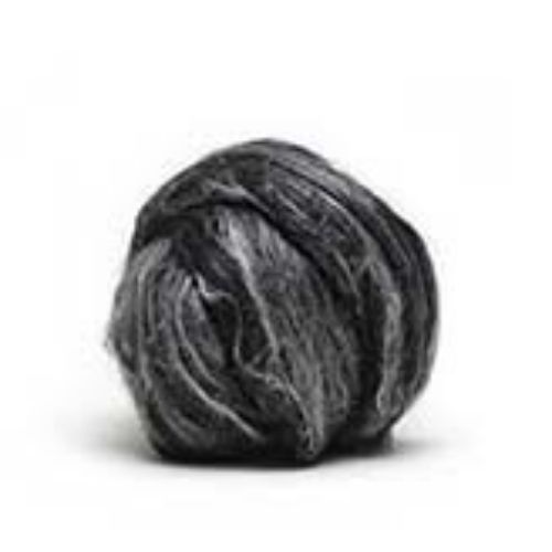 Merino/silk 80/20, top, Louet dyed,  black - 8 oz