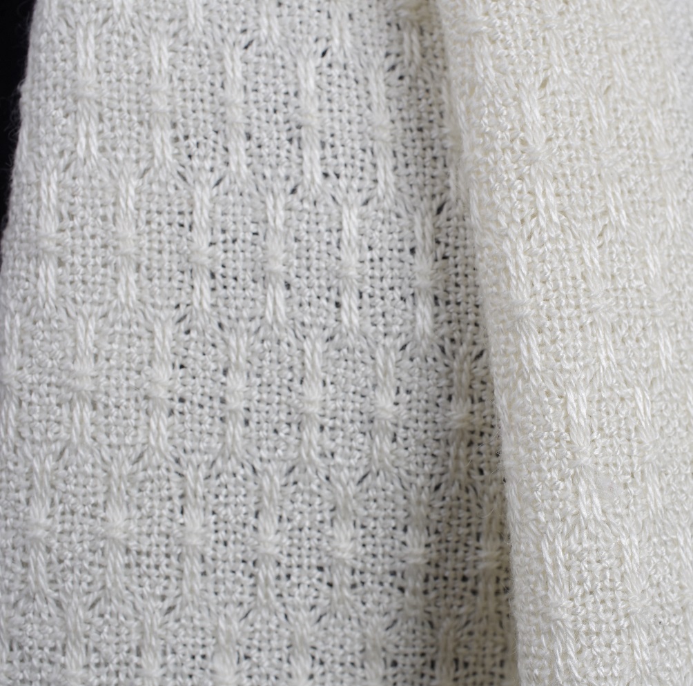 4 Shaft:  Soft and Elegant Huck Lace - 2 scarves